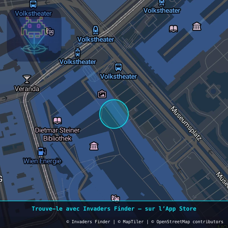 Zone approximative de l'invader WN_50, dans le quartier Magdalenengrund, Vienne à Vienne. Emplacement exact disponible dans l'app Invaders Finder.
